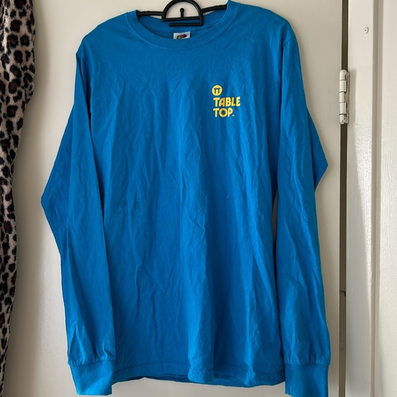 Blue long sleeve t, size s, back print Pretty Good, “Table Top Cannabis” brand - Picture 2 of 3